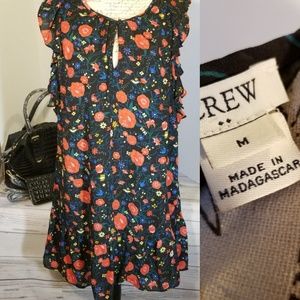 J. Crew Floral dress with flutter sleeves
